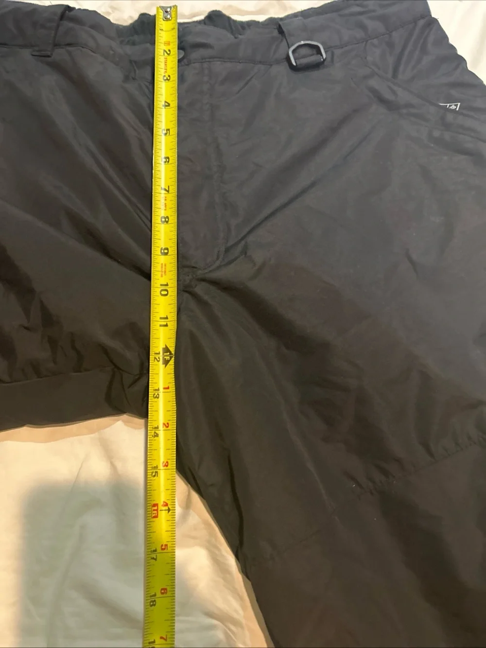 Columbia Men XL Black Cargo Pocket Snow Pants Zip Ankle Insulated ski Snowboard